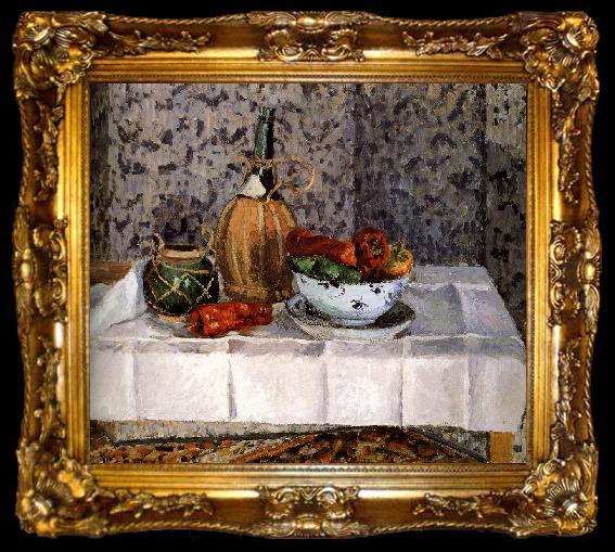 framed  Camille Pissarro There s still life pepper, ta009-2